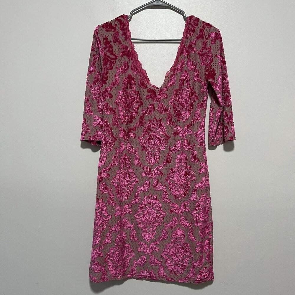 Elegant Pink Floral Women's Dress - Picture 5 of 8